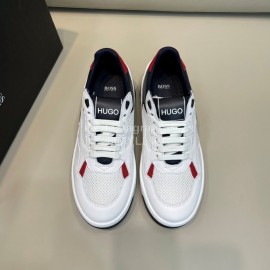Hugo Boss Leather Mesh Casual Sneakers For Men 