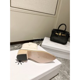 Isabel Marant Winter Fashion Calf High Heel Short Boots For Women White