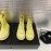 Jil Sander Fashion Calf Leather Thick Soled High Top Shoes For Women Yellow
