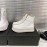 Jil Sander Fashion Calf Leather Thick Soled High Top Shoes For Women White