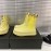 Jil Sander Fashion Calf Leather Thick Soled Boots For Women Yellow