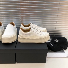Jil Sander Fashion Calf Leather Thick Soled Casual Shoes For Women White