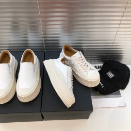 Jil Sander Fashion Calf Leather Thick Soled Casual Shoes For Women White