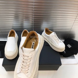 Jil Sander Fashion Calf Leather Thick Soled Casual Shoes For Women White