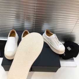 Jil Sander Fashion Calf Leather Thick Soled Casual Shoes For Women White