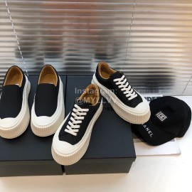 Jil Sander Fashion Calf Leather Thick Soled Casual Shoes For Women Black