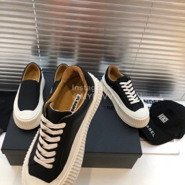 Jil Sander Fashion Calf Leather Thick Soled Casual Shoes For Women Black