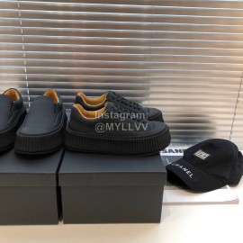 Jil Sander Fashion Calf Leather Thick Soled Casual Shoes Black For Women 