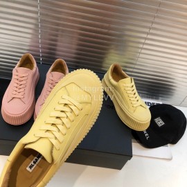 Jil Sander Fashion Calf Leather Thick Soled Casual Shoes For Women Yellow