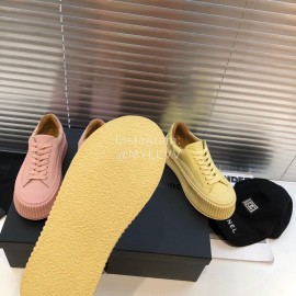 Jil Sander Fashion Calf Leather Thick Soled Casual Shoes For Women Yellow