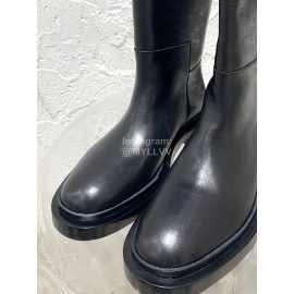 Jil Sander Black Leather Chelsea Boots For Women 