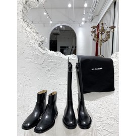 Jil Sander Black Leather Chelsea Boots For Women 