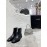 Jil Sander Black Leather Chelsea Short Boots For Women 