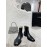 Jil Sander Black Leather Chelsea Short Boots For Women 