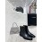 Jil Sander Black Leather Chelsea Short Boots For Women 