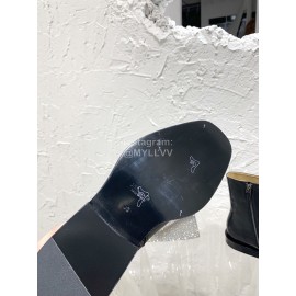 Jil Sander Black Leather Chelsea Short Boots For Women 