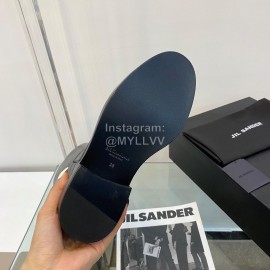 Jil Sander Winter Black Leather Boots For Women 