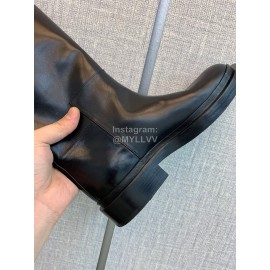 Jil Sander Fashion Winter Leather Boots For Women Black
