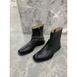 Jil Sander New Black Leather Short Boots For Women 