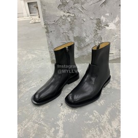 Jil Sander New Black Leather Short Boots For Women 