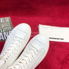 Jil Sander Winter New White Calf Leather Boots For Women 