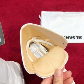 Jil Sander Winter New White Calf Leather Boots For Women 