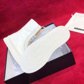 Jil Sander Winter New White Calf Leather Boots For Women 