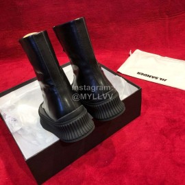 Jil Sander Winter New Black Calf Leather Boots For Women 