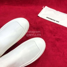 Jil Sander Winter Autumn New White Leather Boots For Women 