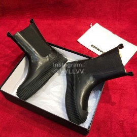 Jil Sander Winter Autumn New Black Leather Boots For Women 