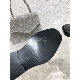 Jil Sander New Gold Chain Black Calf Leather Shoes For Women 