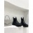 Jil Sander Winter Autumn New Leather Thick Soled Short Boots For Women Black