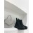 Jil Sander Winter Autumn Leather Thick Soled Short Boots For Women Black