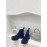 Jil Sander Winter Autumn Leather Thick Soled Short Boots For Women Blue