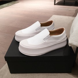 Jil Sander Fashion Thick Soled Casual Shoes For Women White