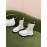 Jil Sander Thick Bottom Zipper Short Boots For Women White