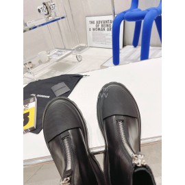 Jil Sander Thick Bottom Zipper Short Boots For Women Black