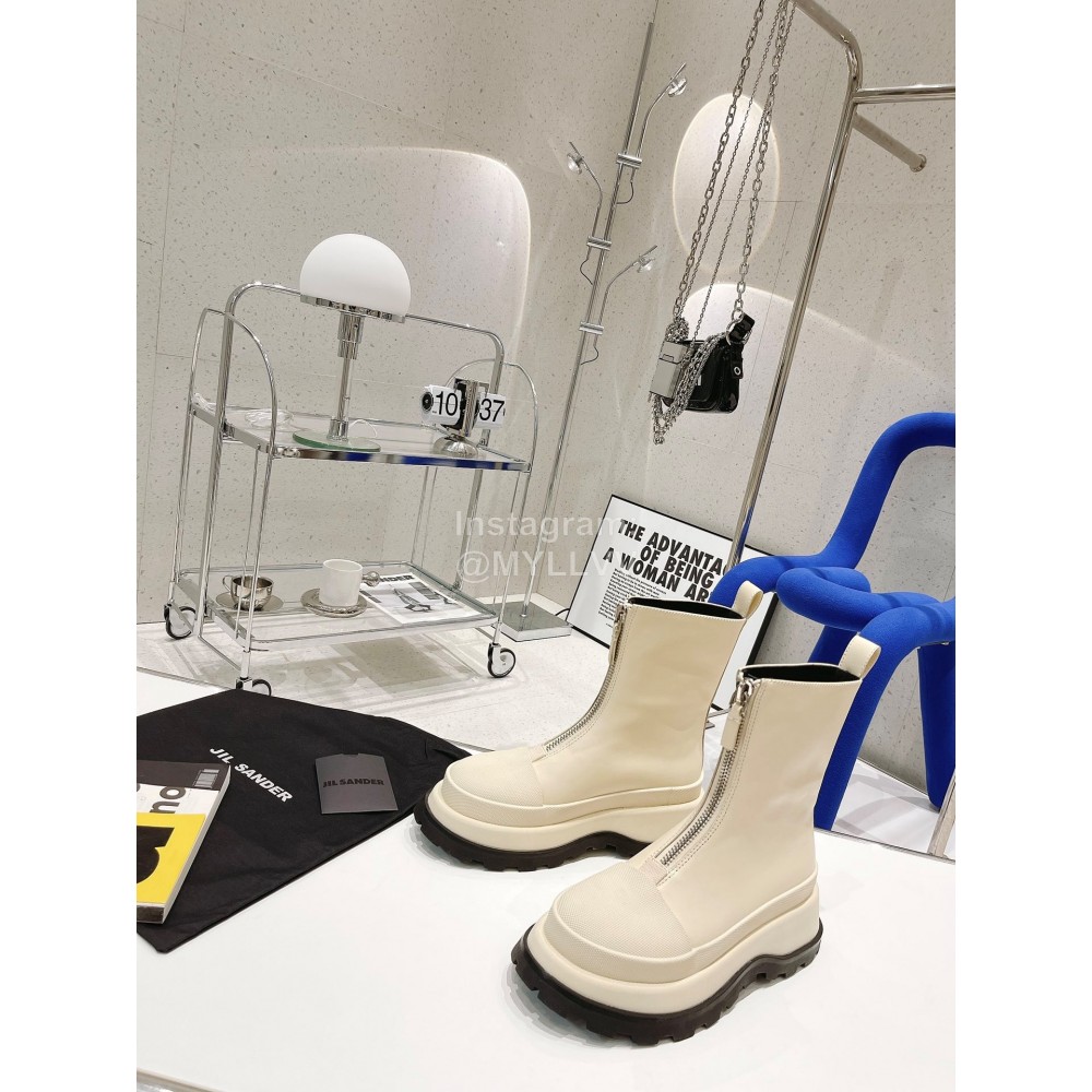Jil Sander Fashion Thick Bottom Zipper Short Boots For Women