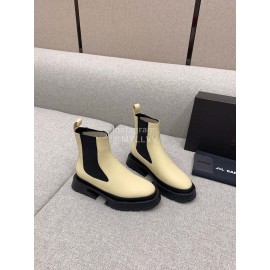 Jil Sander Cowhide Thick Bottom Short Boots For Women Beige