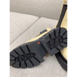 Jil Sander Cowhide Thick Bottom Short Boots For Women Beige