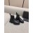 Jil Sander Cowhide Thick Bottom Short Boots For Women Black
