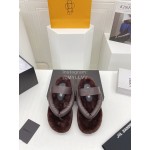 Jil Sander Soft Leather Thick Soled Flip Flops For Women Brown