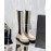 Jil Sander Cowhide Thick Bottom Long Boots For Women Beige