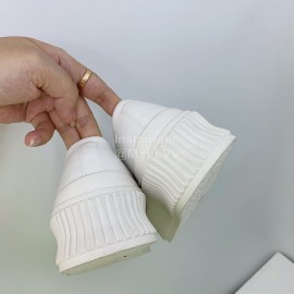 Jil Sander Summer Cowhide Canvas Shoes White For Women 