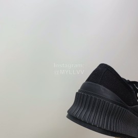 Jil Sander Summer Cowhide Canvas Shoes For Women Black