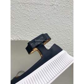 Jil Sander Thick Bottom Cowhide Canvas Shoes For Women 