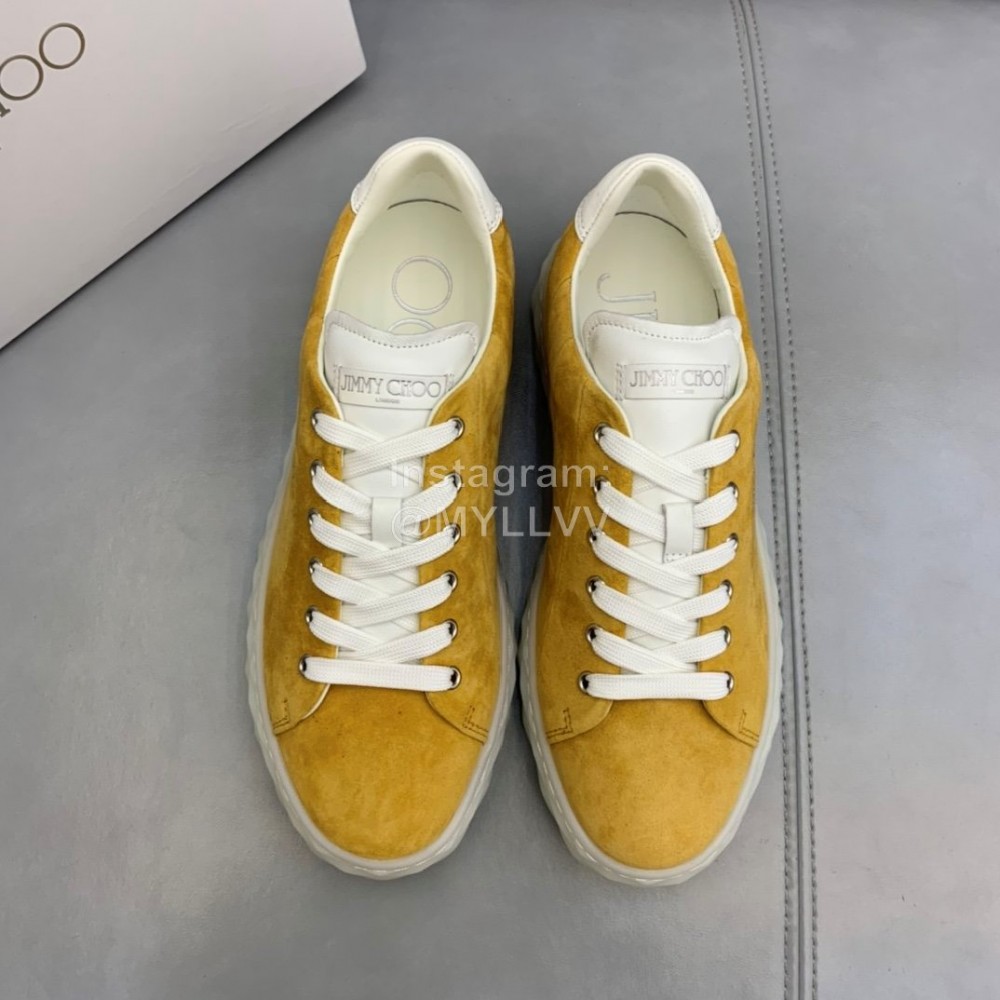 Jimmy Choo Vintage Cashmere Sheepskin Casual Shoes For Men Tan