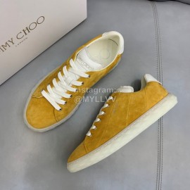 Jimmy Choo Vintage Cashmere Sheepskin Casual Shoes For Men Tan