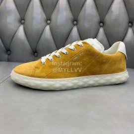 Jimmy Choo Vintage Cashmere Sheepskin Casual Shoes For Men Tan