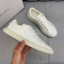 Jimmy Choo Vintage Cashmere Sheepskin Casual Shoes For Men White